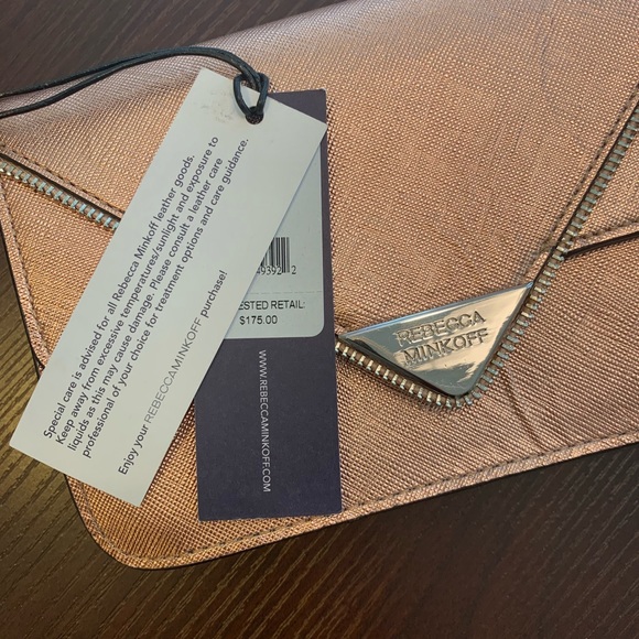 Rebecca Minkoff Clutch Purse NWT Bronze - Picture 2 of 10